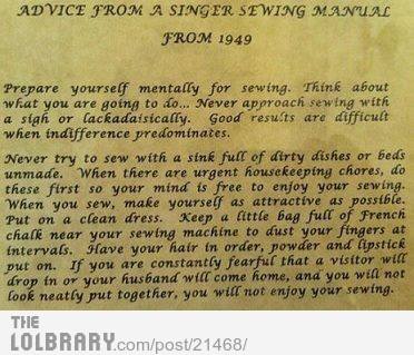 Advice from 1949